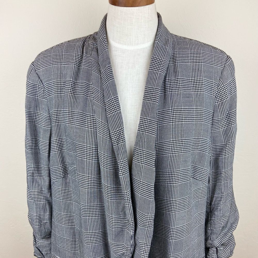 1. State Gray Check Oversized Blazer Jacket - Picture 3 of 6